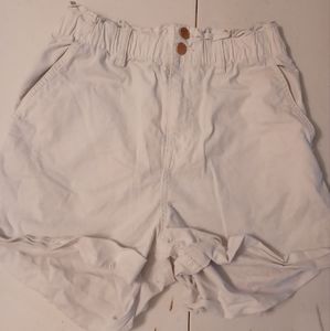 Universal Thread Baggy & Long White Shorts, Elastic Waistband, Size Small